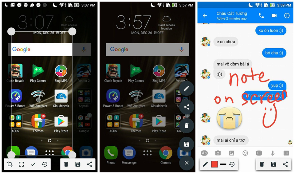 Cách chụp một phần màn hình trên Android Để sử dụng, bạn nhấn tổ hợp phím chụp ảnh màn hình như thông thường