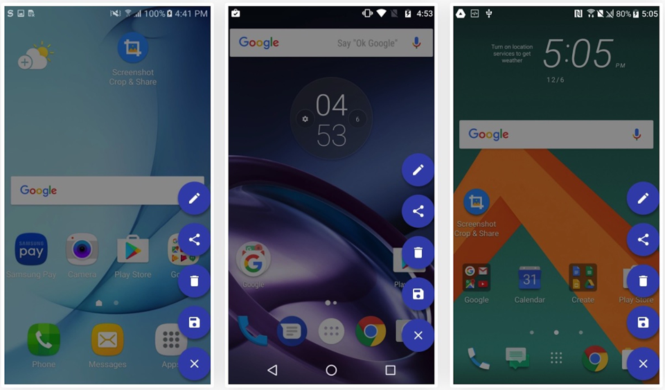 Cách chụp một phần màn hình trên Android Screenshot Crop & Share hỗ trợ các thiết bị chạy Android 4.1 trở lên