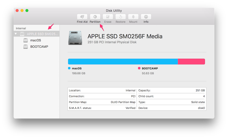 Chọn ổ đĩa ở bên trái rồi nhất Partition