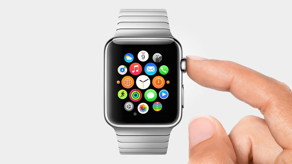 Ý tưởng mang núm xoay Digital Crown lên trên iPhone Núm xoay Digital Crown trên Apple Watch