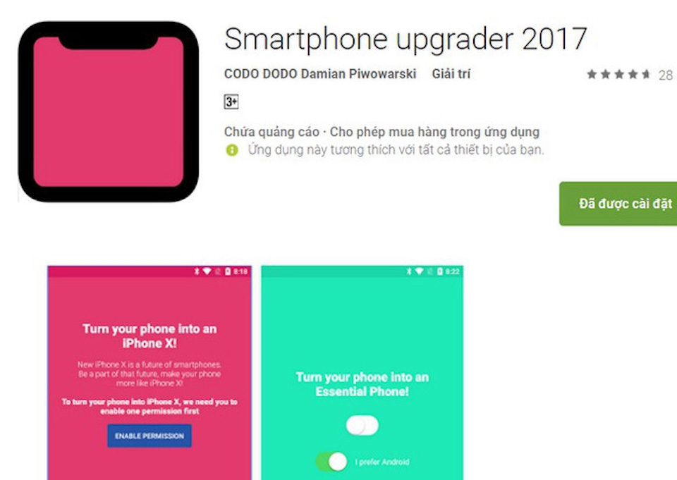 Cách chuyển Android thành màn hình iPhone X Ứng dụng Smartphone Upgrader 2017.