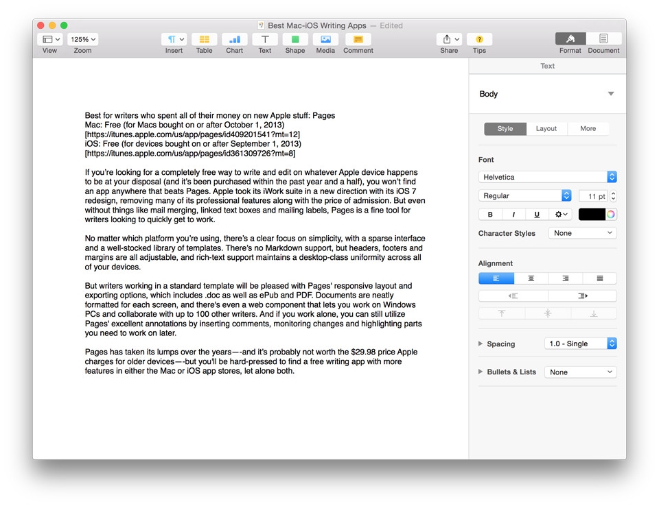 Sử dụng Word trong Macbook với Apple iWork Pages