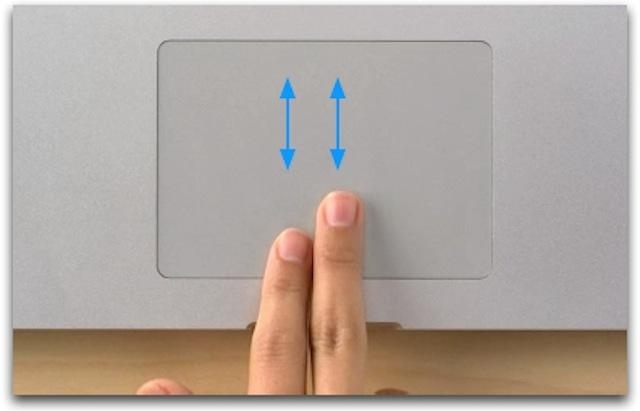 Các thao tác Touchpad trên Macbook như cuộn trang