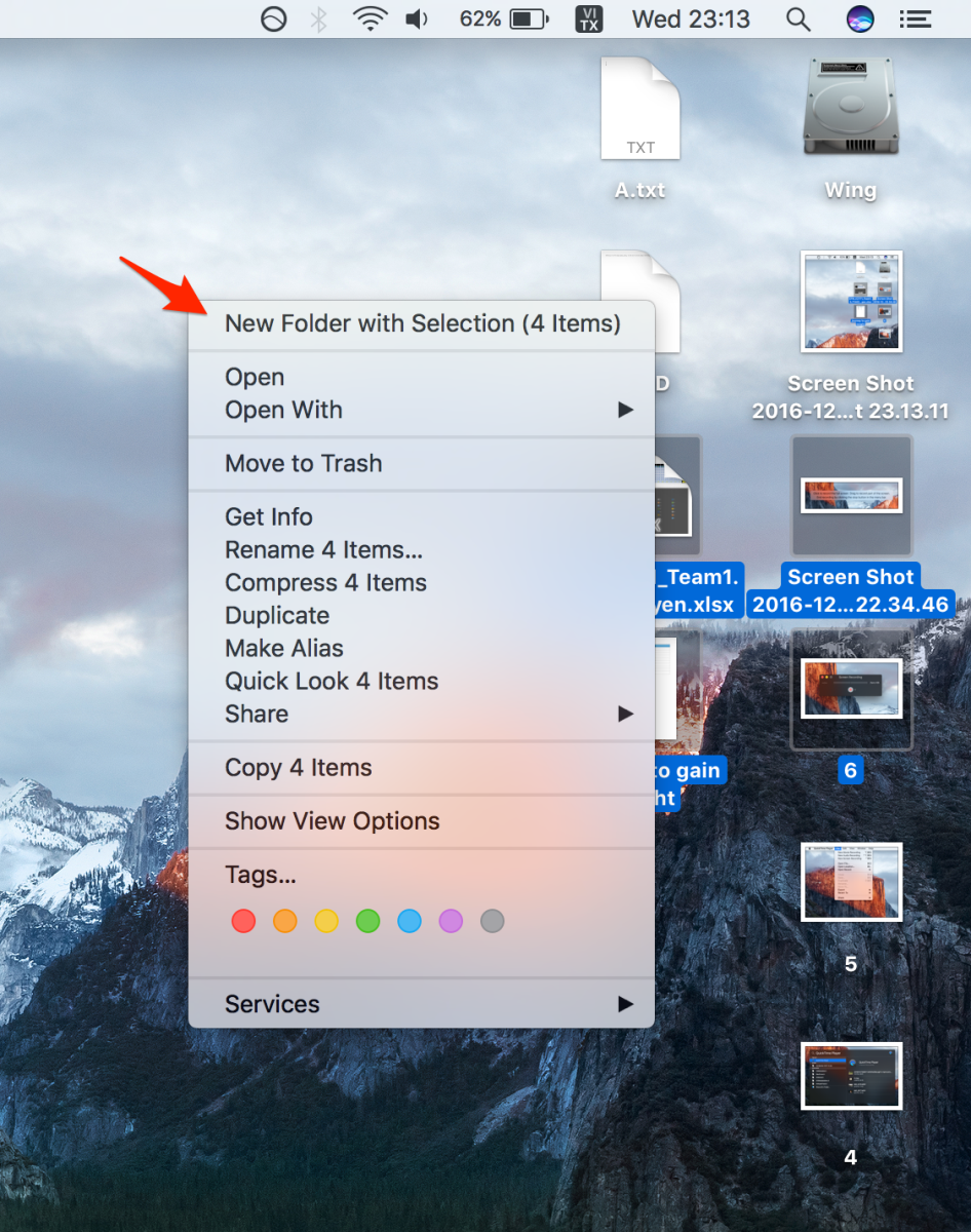 Nhấn chuột phải chọn