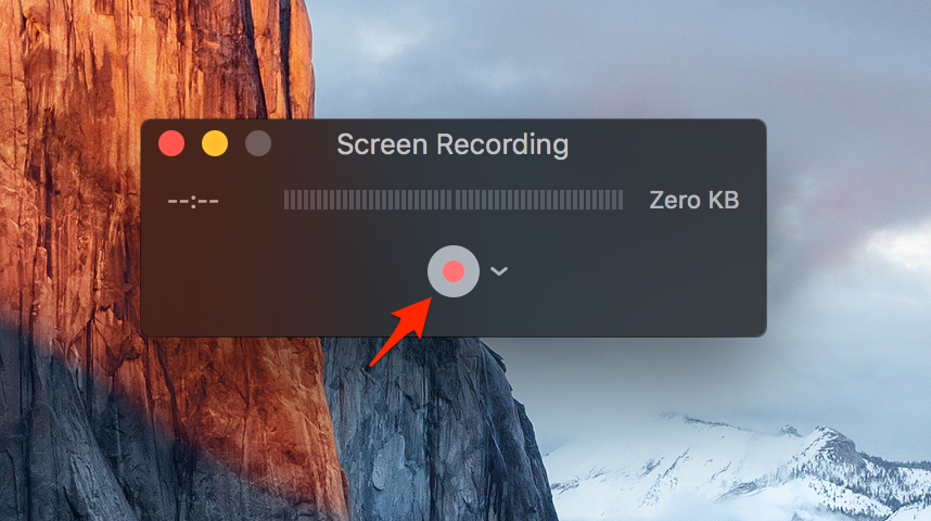 Nhấn vào biểu tượng hình tròn để bắt đầu quay màn hình