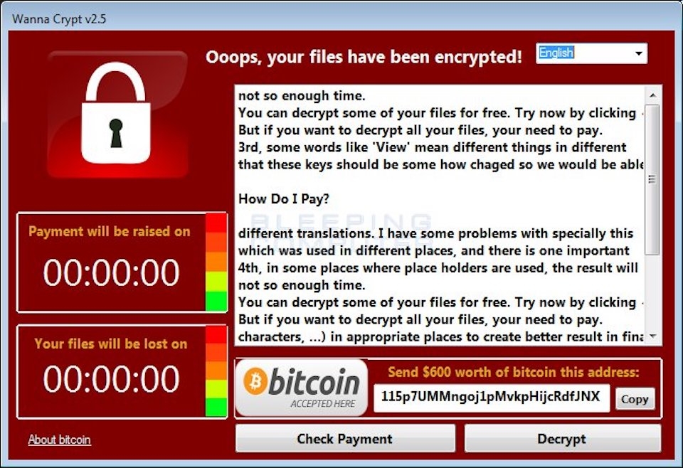 Phát hiện 4 biến thể mới của virus WannaCry WannaCrypt v2.5