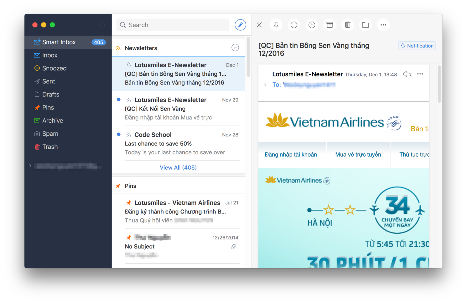 Tải ngay ứng dụng lọc email thông minh Spark trên macOS Lọc email theo từng chủ đề cụ thể.