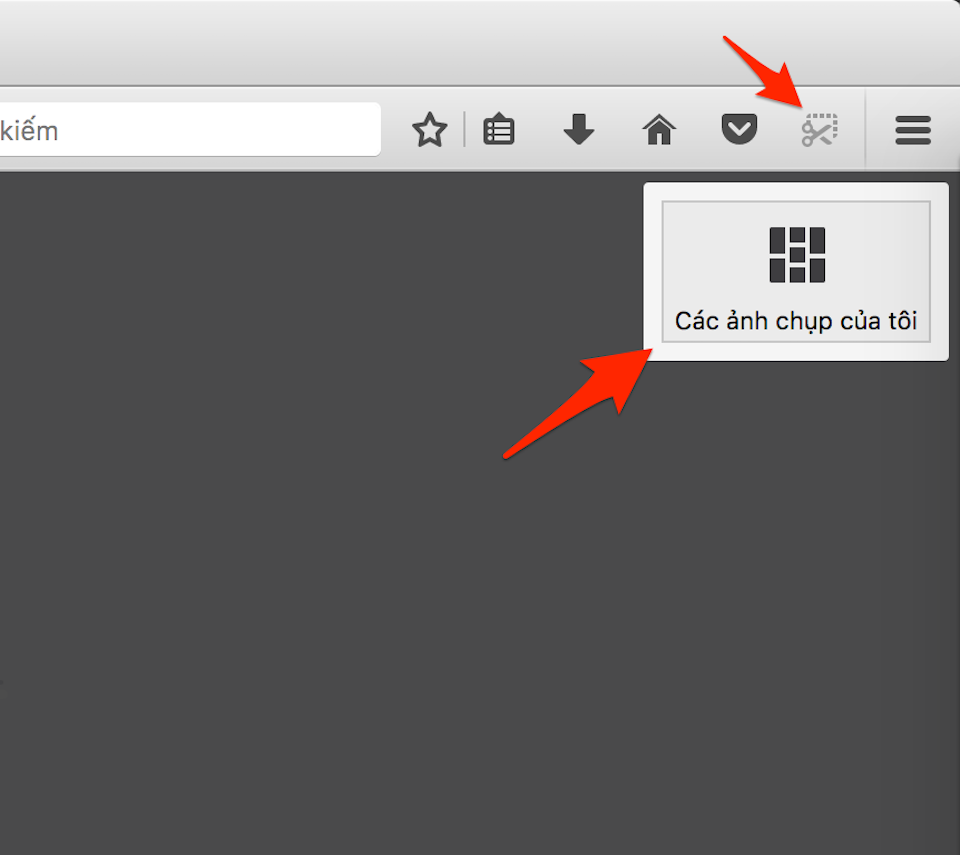 Để xem lại ảnh đã chụp, bạn nhấn vào ô Các ảnh chụp của tôi.