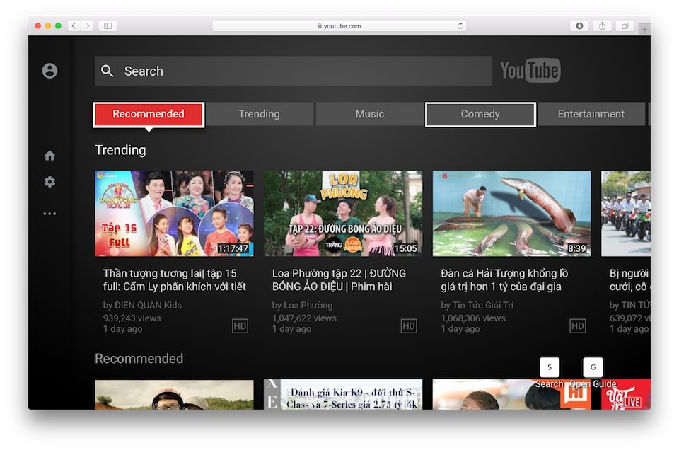 Chế độ TV trên Youtube không có quảng cáo