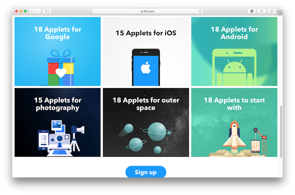 Ifttt.com cung cấp rất nhiều tác vụ tự động