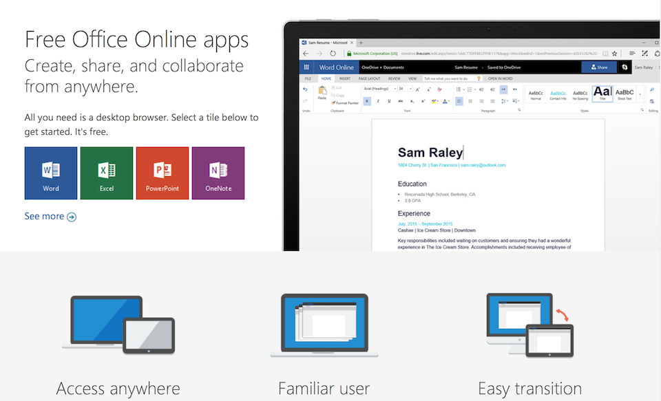 5 bản Microsoft Office miễn phí mà bạn nên dùng Office Online