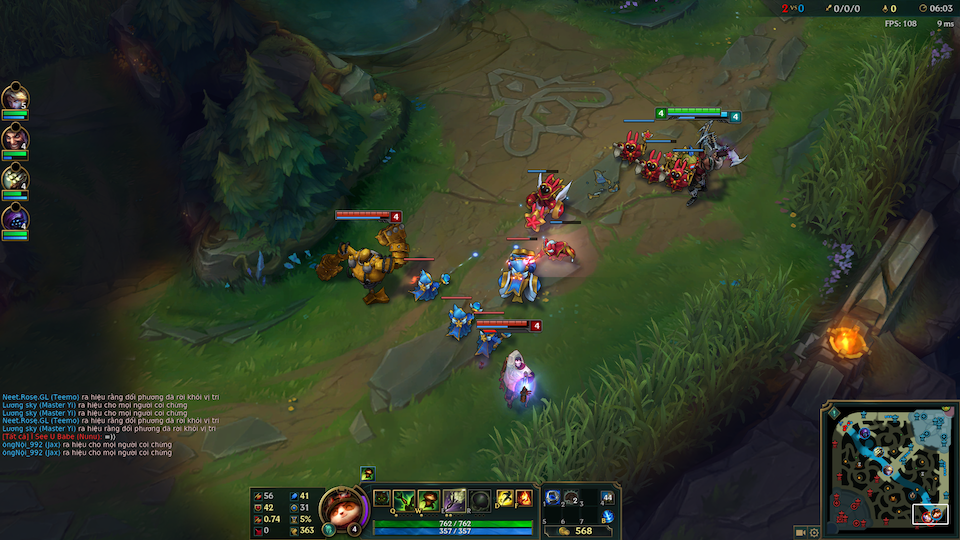 Nhìn chung laptop Asus GL553 hoạt động tốt khi chơi game LMHT