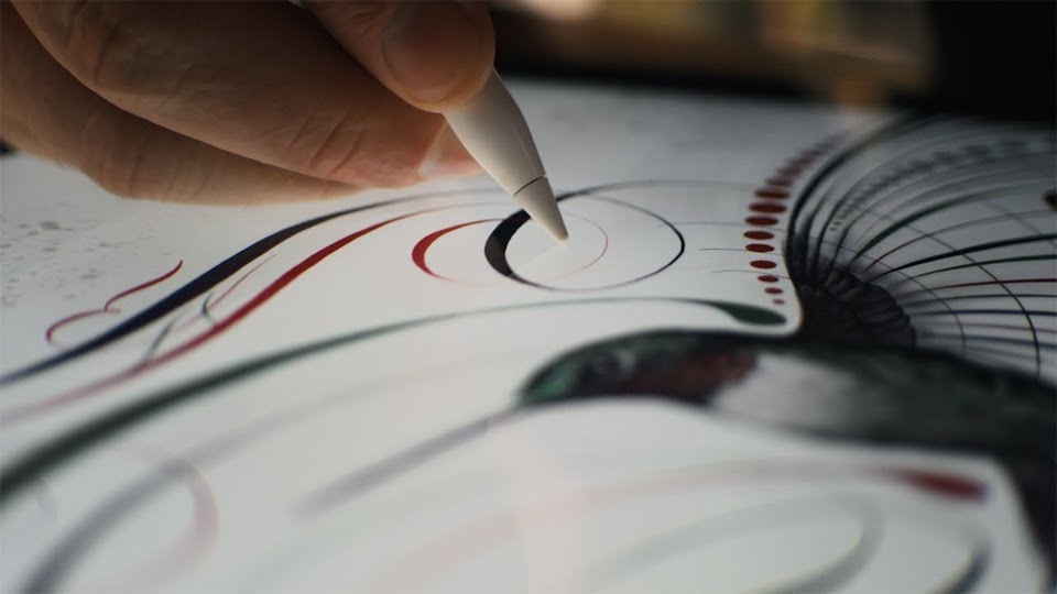 Bút Apple Pencil được cập nhật để sử dụng được khi màn hình iPad ở chế độ xoay.