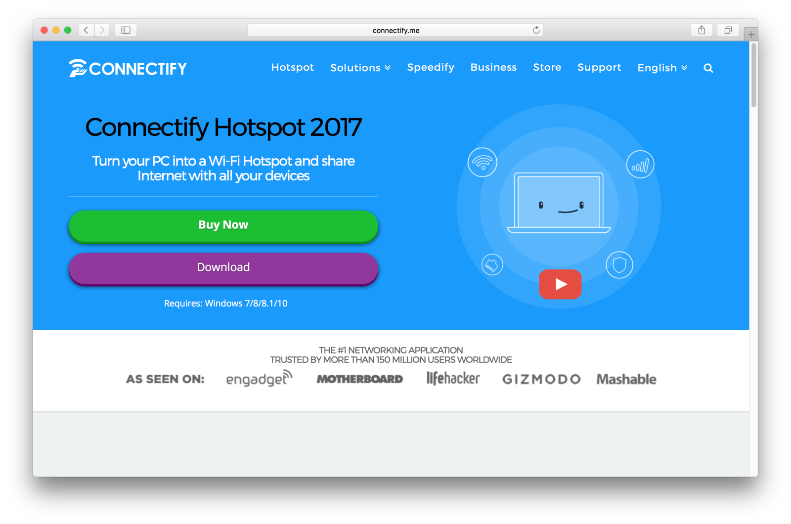 Cách phát wifi từ laptop cho hệ điều hành Windows Trang chủ ứng dụng Connectify.