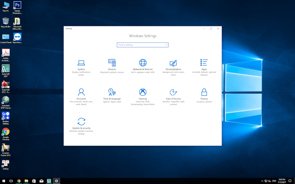Vào phần Network trong cài đặt