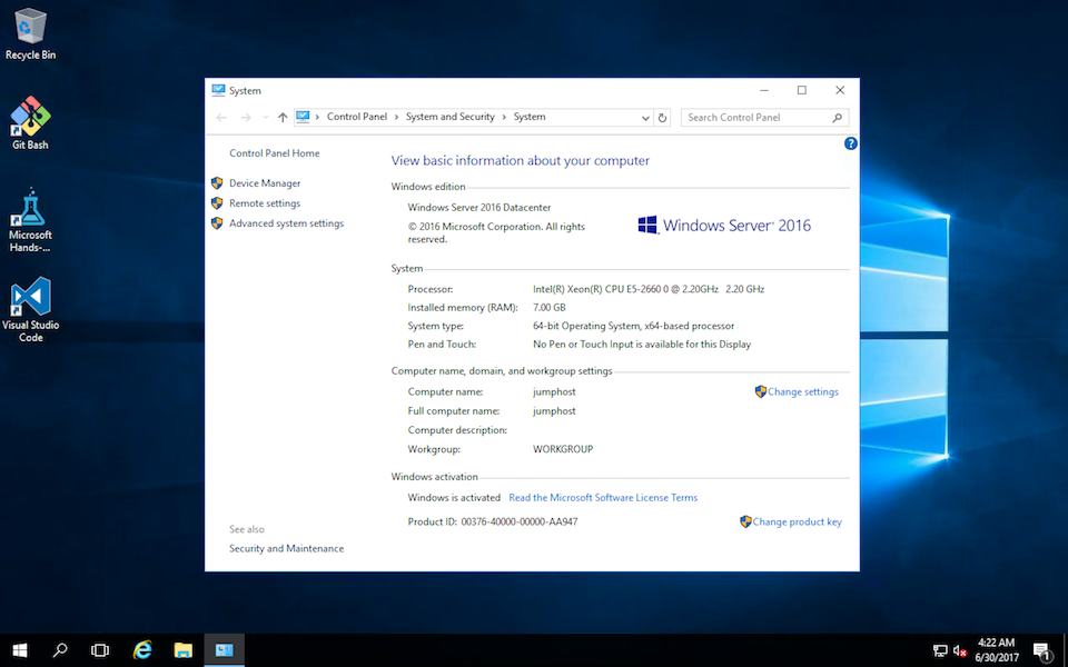 Hướng dẫn tạo VPS miễn phí của Microsoft Cấu hình của VPS
