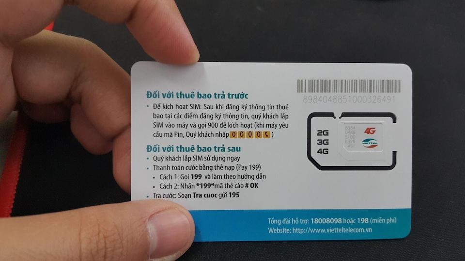 SIM 4G chưa được kích hoạt.