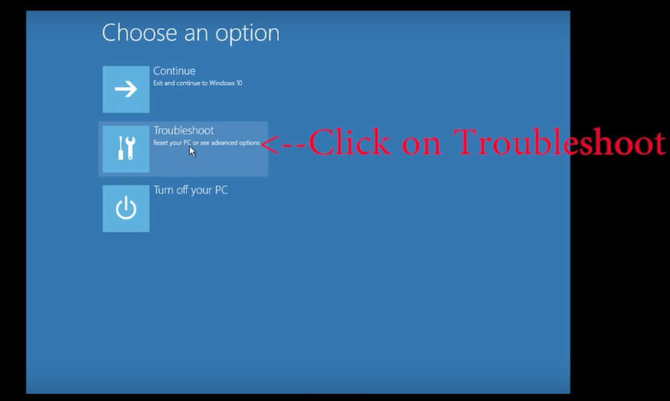 Chọn Troubleshoot.