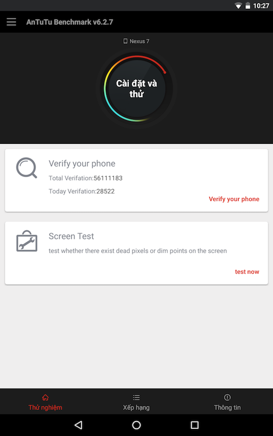 Vào phần Thông tin