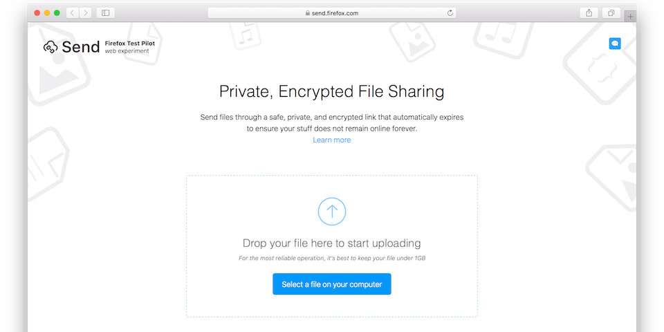 Mời bạn dùng thử dịch vụ chia sẻ tập tin Firefox Send Dịch vụ chia sẻ tập tin Firefox Send.