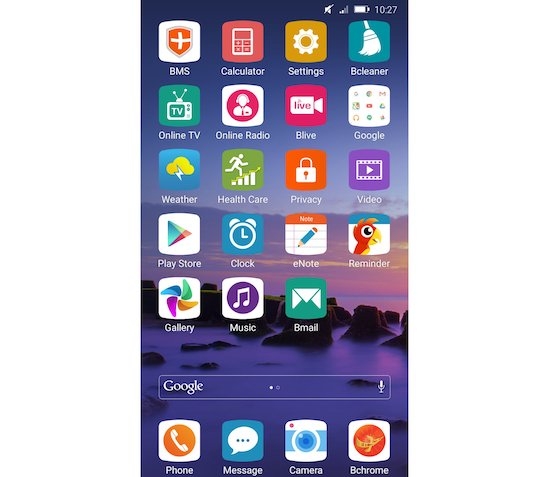 Bộ ứng dụng BOS trên Bphone 2017.