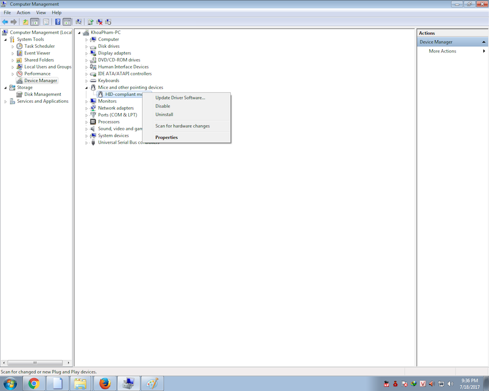 Touchpad không hoạt động có thể do sự xung đột driver với chuột rời.