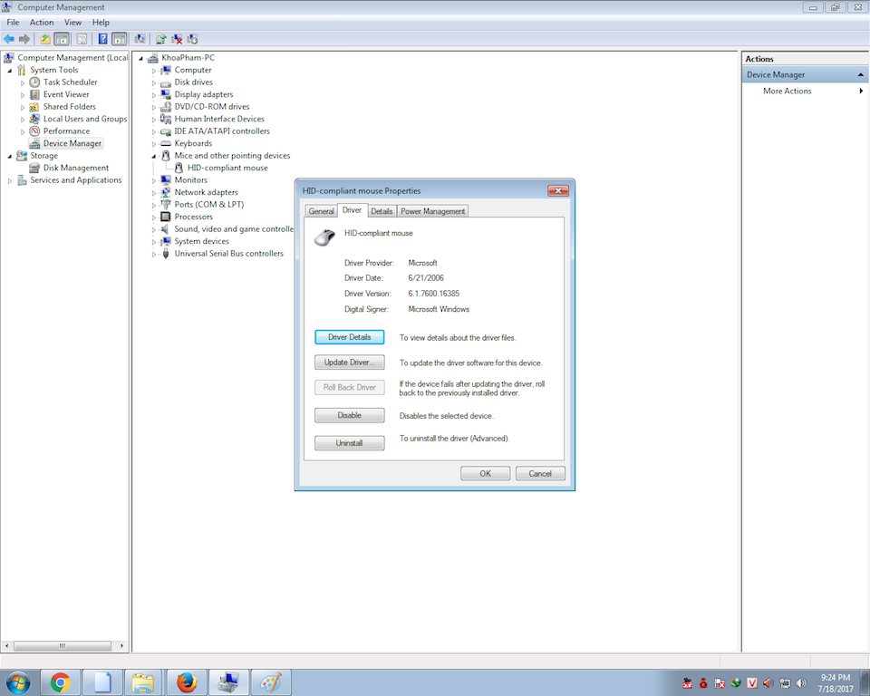 Hãy cập nhật driver Touchpad sau khi nâng cấp hệ điều hành.