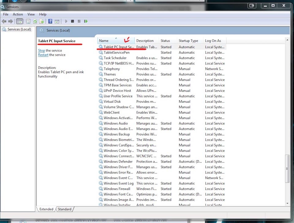 Vô hiệu hoá chức năng bút cảm ứng.