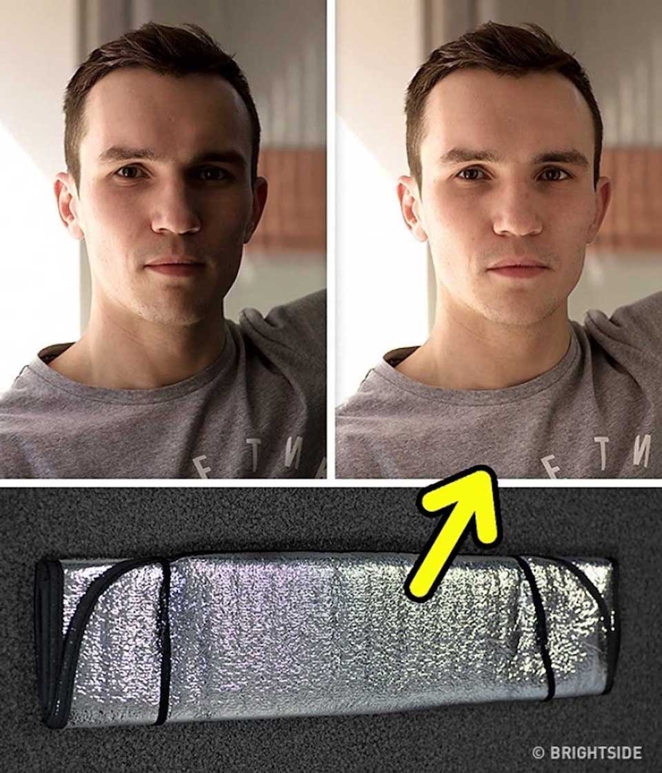 Dùng vật phản quang để tăng sáng