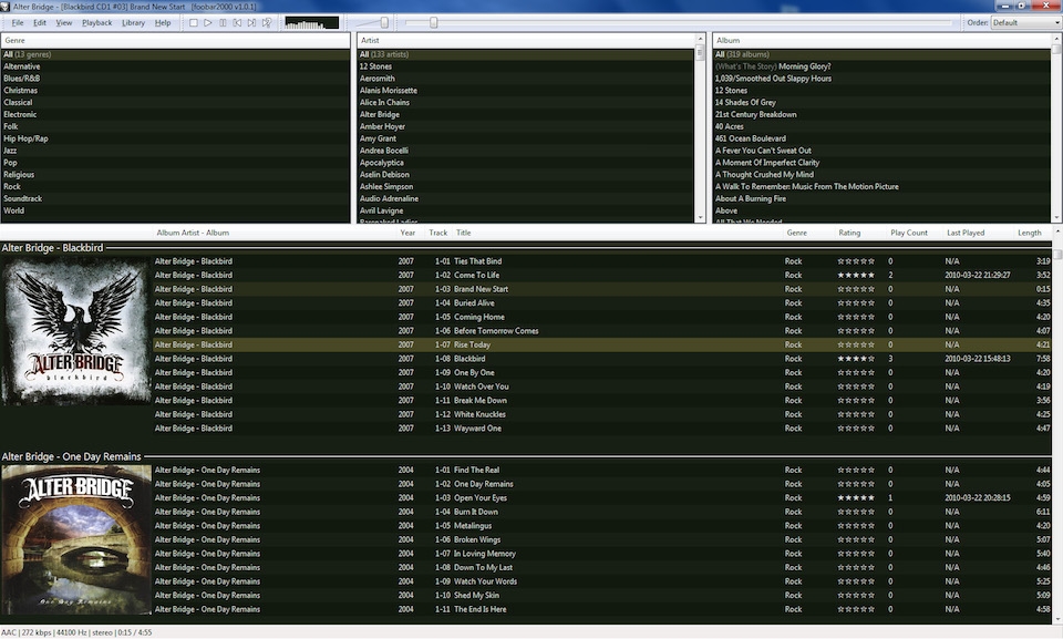Phần mềm Foobar 2000.