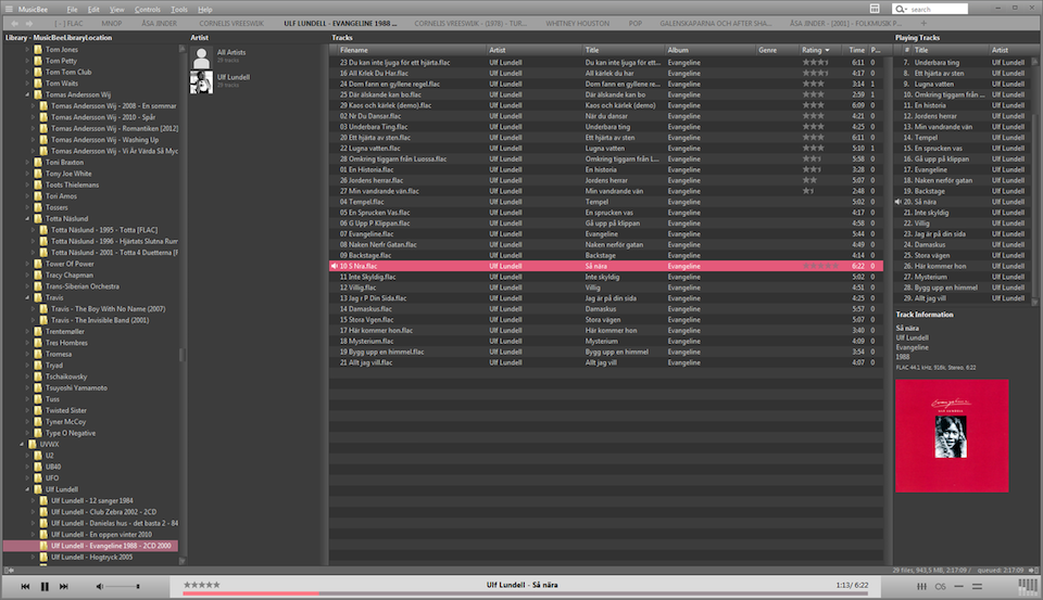 Phần mềm MusicBee.