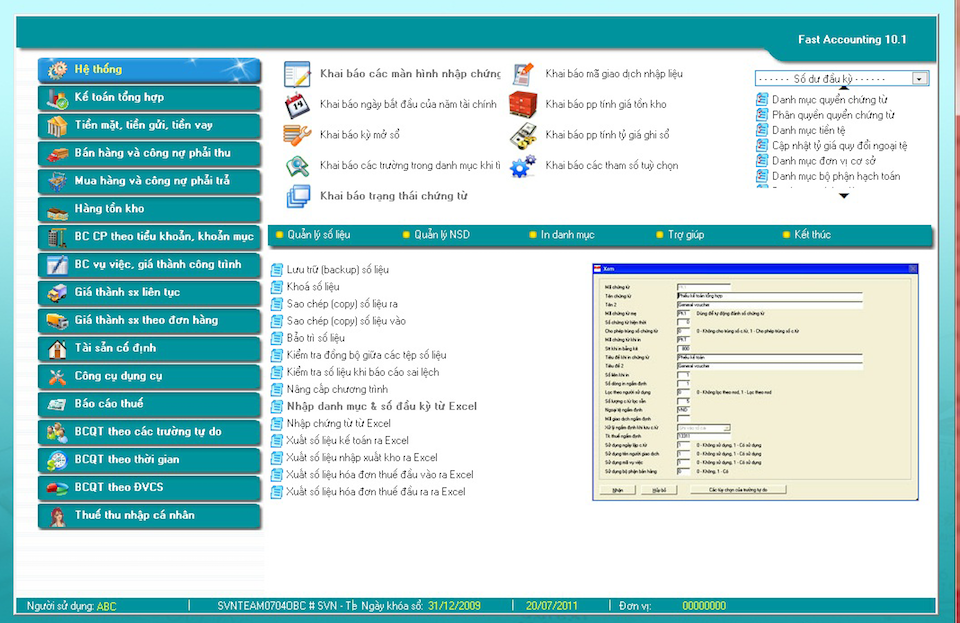 Phần mềm kế toán Fast