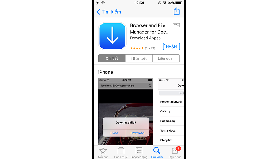 3 thủ thuật iPhone siêu hay mà bạn nên biết Tải về ứng dụng Browser and File Manager for Documents