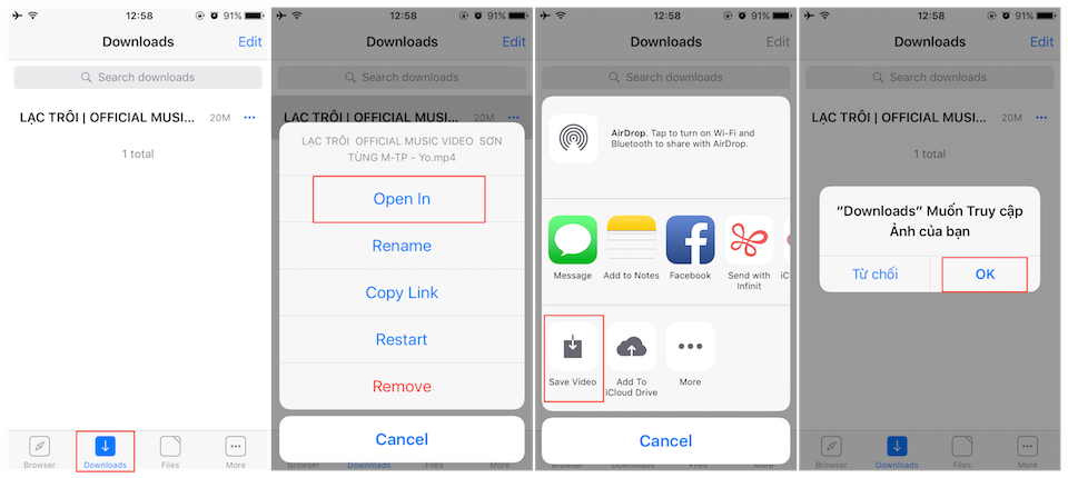 3 thủ thuật iPhone siêu hay mà bạn nên biết Lưu video vào thư viện ảnh