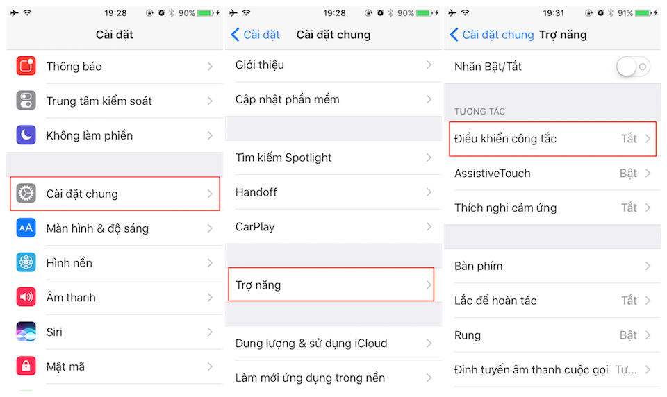 Dùng cử chỉ đầu để điều khiển