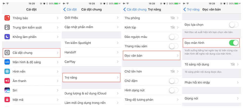 Nhờ iPhone đọc văn bản