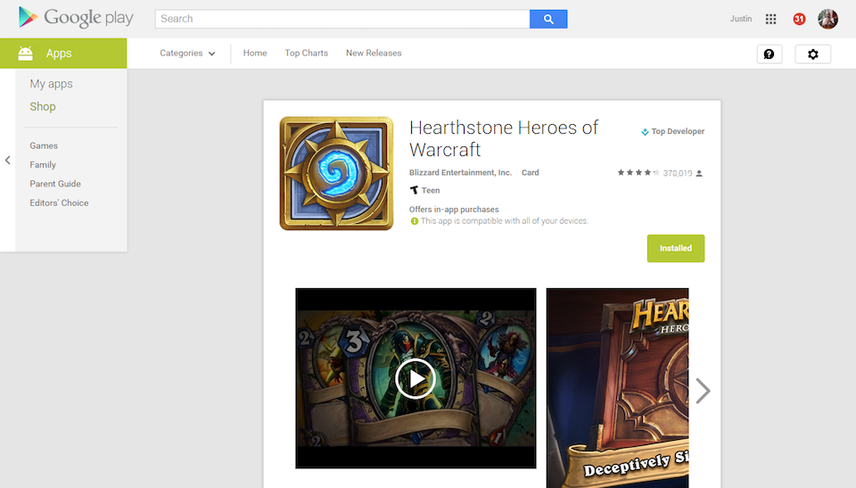 Google Play có giao diện web mạnh mẽ hơn