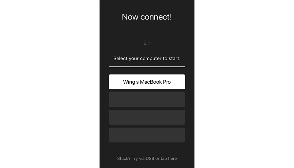 Cách biến iPhone thành Touch Bar siêu xịn cho Laptop Nhấn vào tên của máy Laptop để kết nối