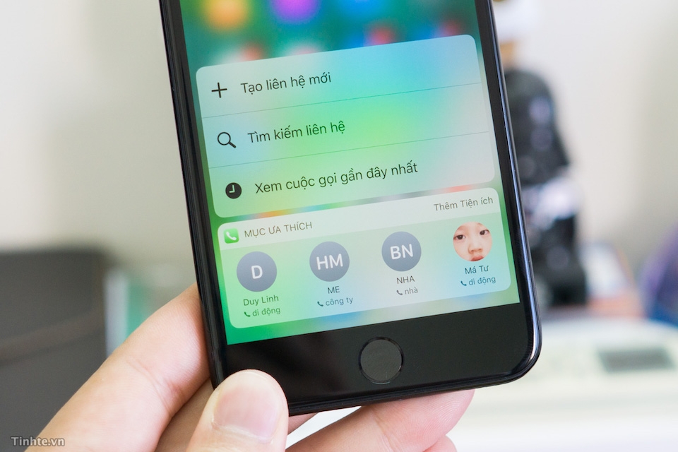 Những điều hữu ích mà tính năng 3D Touch mang lại Gọi điện nhanh cho số ưa thích và tạo nhanh danh bạ