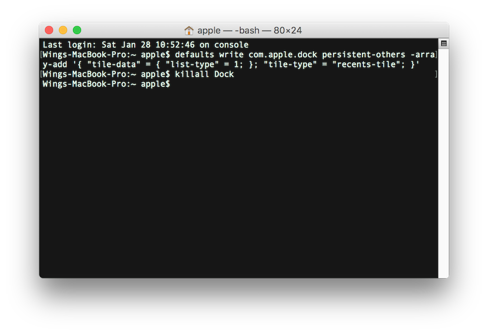 Nhập từng dòng lệnh và nhấn Enter