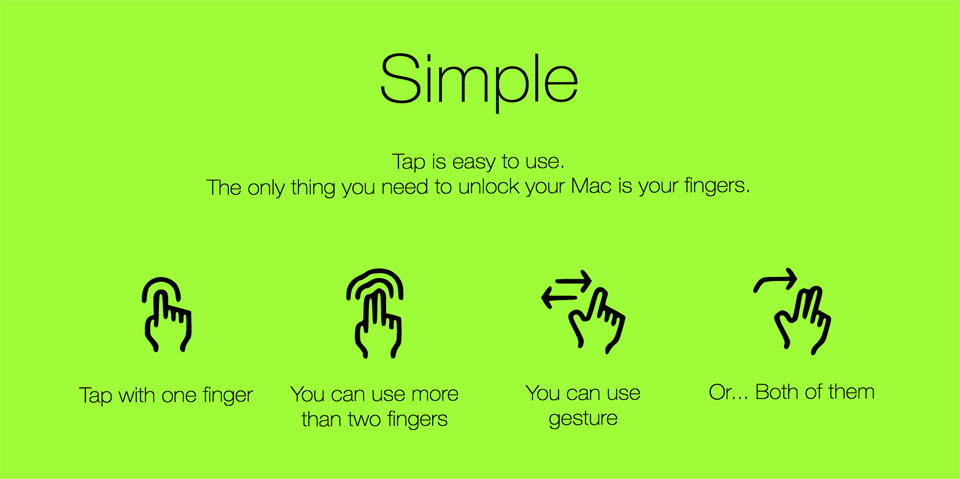 Mở khóa macOS bằng Trackpad với phần mềm Tap Bạn có thể dùng nhiều loại thao tác để mở khóa