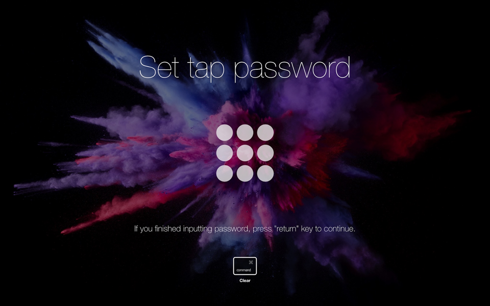 Mở khóa macOS bằng Trackpad với phần mềm Tap Trackpad sẽ được chia thành 9 ô