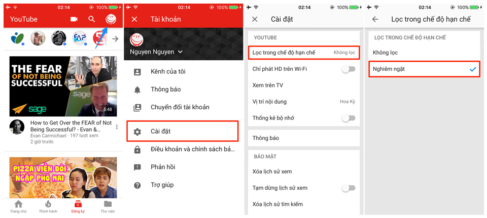 Cách hạn chế nội dung YouTube trên iOS