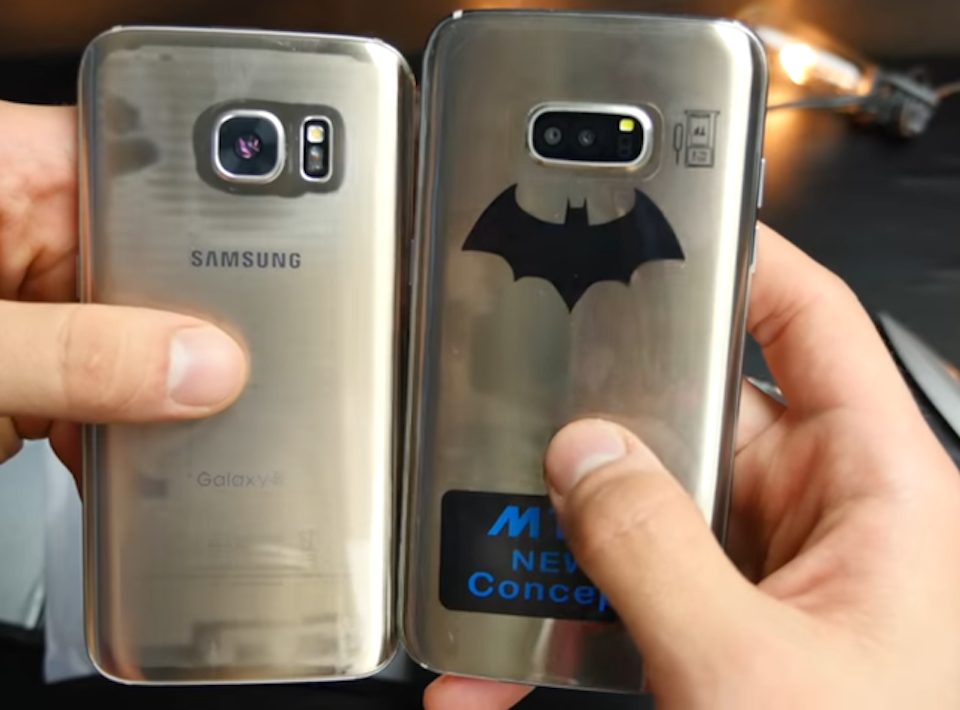 Trên tay Galaxy S8 nhái với camera kép có giá 100USD Đặt cạnh Galaxy S7 chính hãng