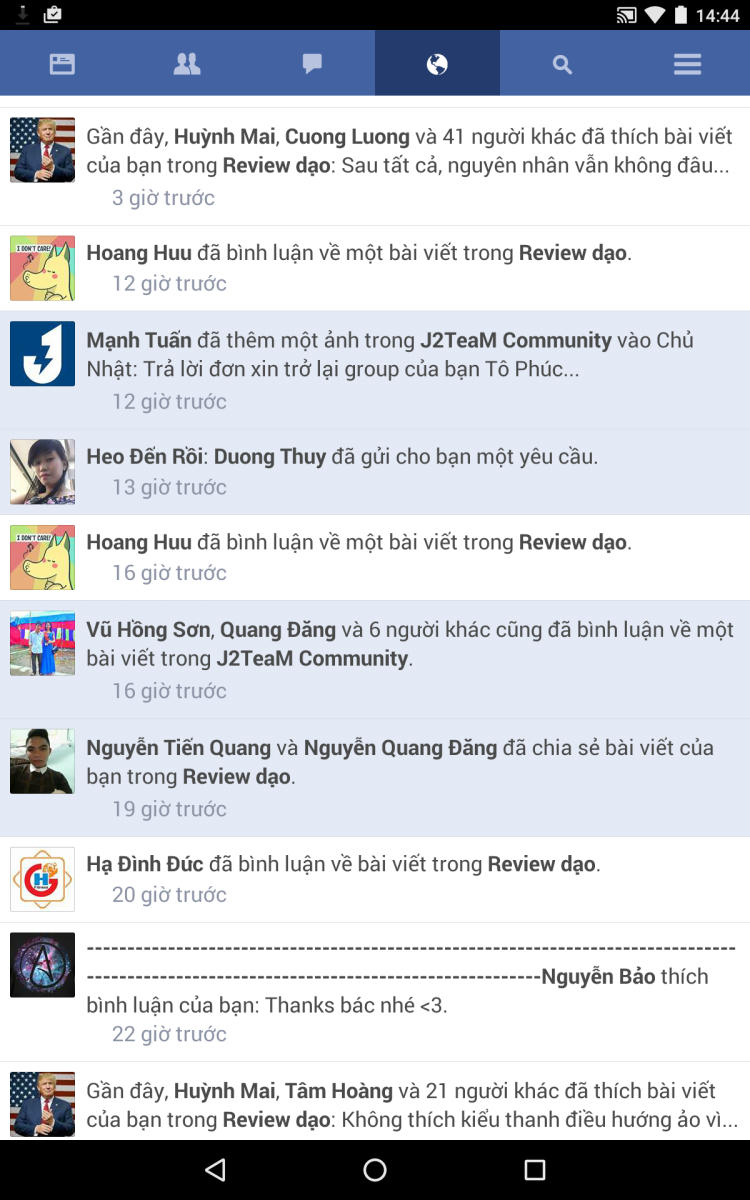 Vẫn có đầy đủ các chức năng như xem thông báo, tin nhắn, đọc tin tức