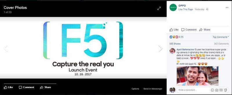 OPPO xác nhận ngày ra mắt OPPO F5 camera selfie kép, màn hình 18:9 OPPO xác nhận ngày ra mắt OPPO F5 camera selfie kép, màn hình 18:9