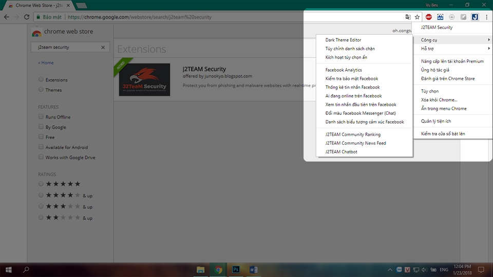 J2TEAM Security - Tiện ích bảo mật cho Google Chrome! (Ảnh 5) J2TEAM Security - Tiện ích bảo mật cho Google Chrome! (Ảnh 5)