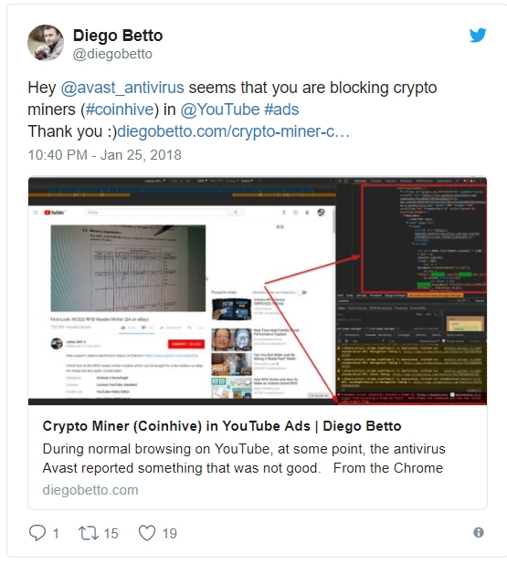 Xuất hiện mã đào tiền ảo ngay trên quảng cáo YouTube! (Ảnh 2)