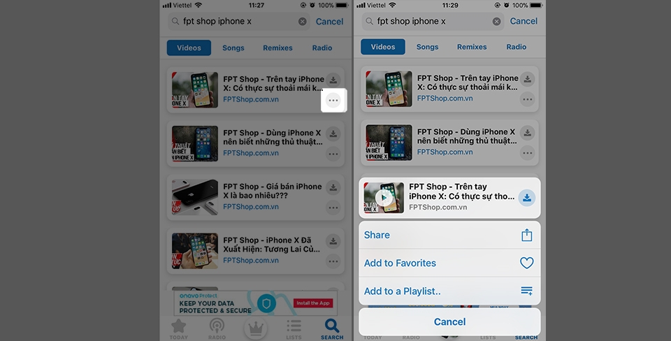 Hướng dẫn nghe nhạc, xem YouTube Offline trên iPhone! (Ảnh 3) Hướng dẫn nghe nhạc, xem YouTube Offline trên iPhone! (Ảnh 3)