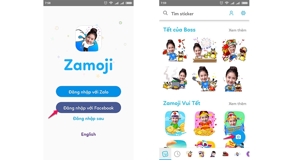 Tạo Sicker chúc Tết cho Zalo, Facebook với Zamoji (Ảnh 2) Tạo Sicker chúc Tết cho Zalo, Facebook với Zamoji (Ảnh 2)